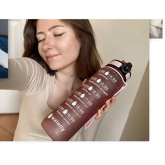 Recenzia zákazníčky Lívie – motivačná fľaša Waterly v obývačke