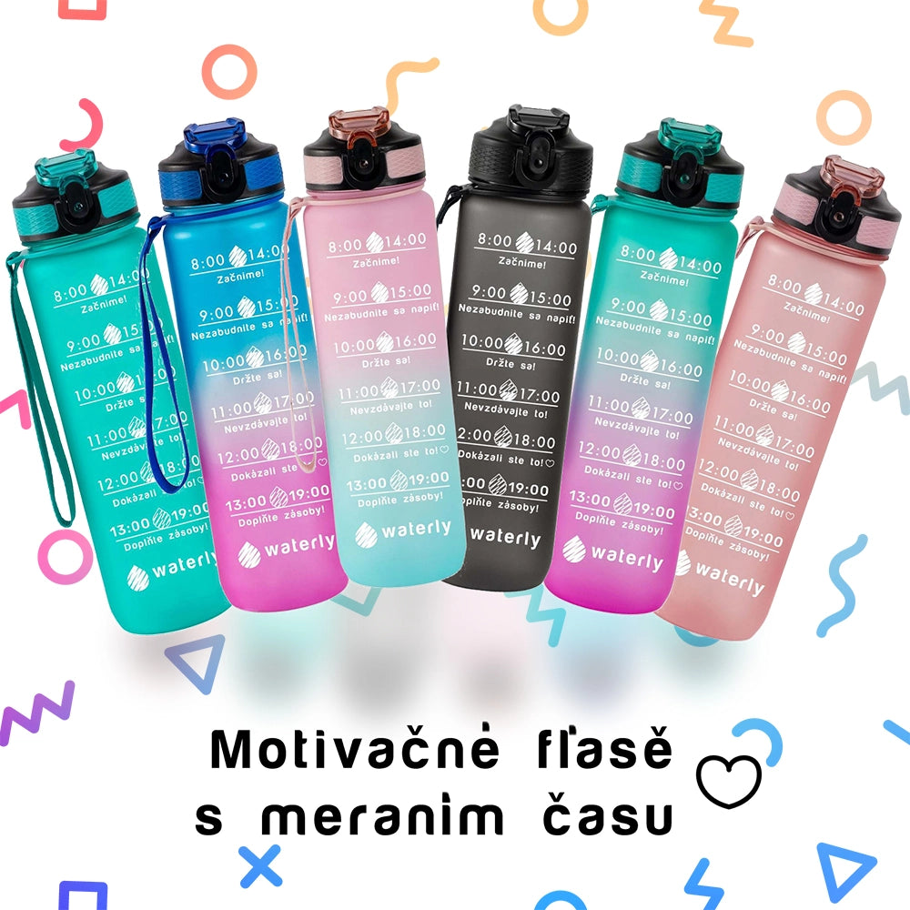Motivačná fľaša so slovenskými nápismi